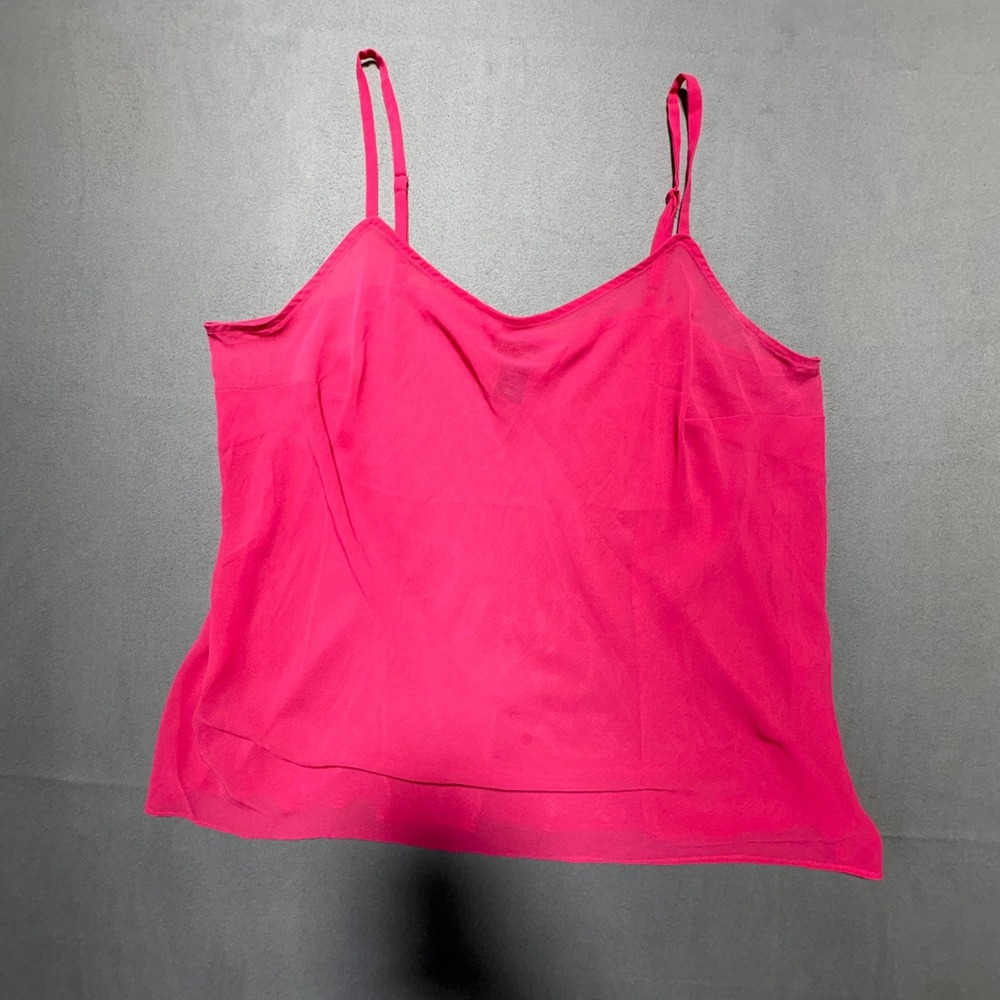 Lane Bryant Pink Chiffon Double Layer Cami Tank Top Size 22/24